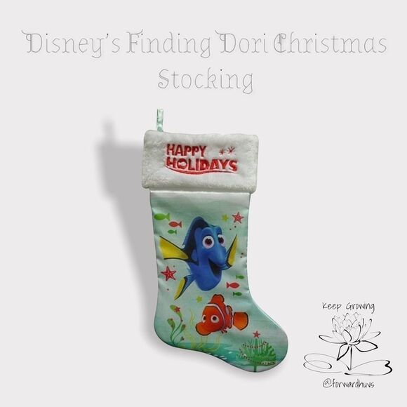 Bundle Sale 3 for $15 | Disney Finding Dory | Happy Holidays Christmas Stocking - Picture 1 of 14